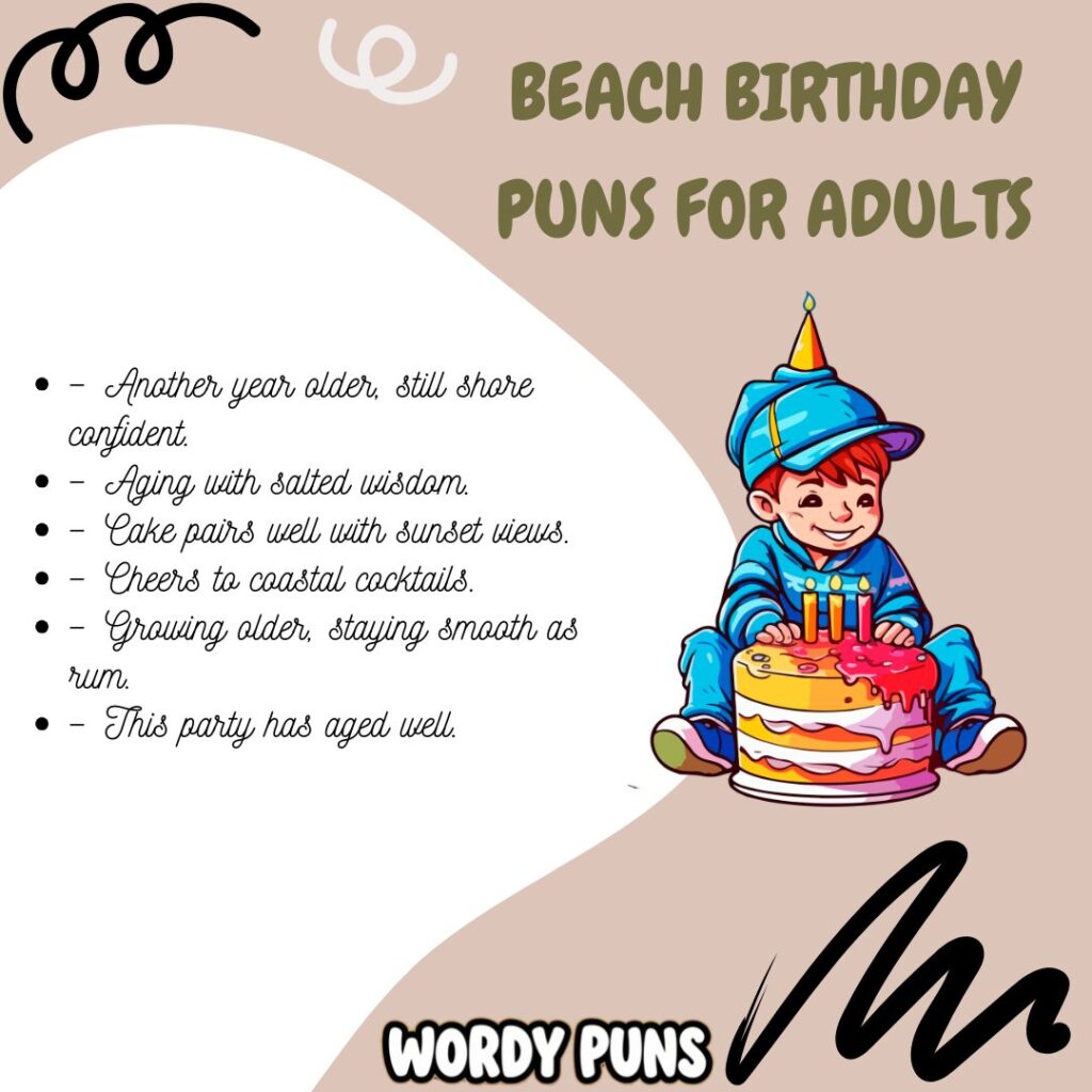 Beach birthday puns for adults